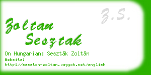 zoltan sesztak business card